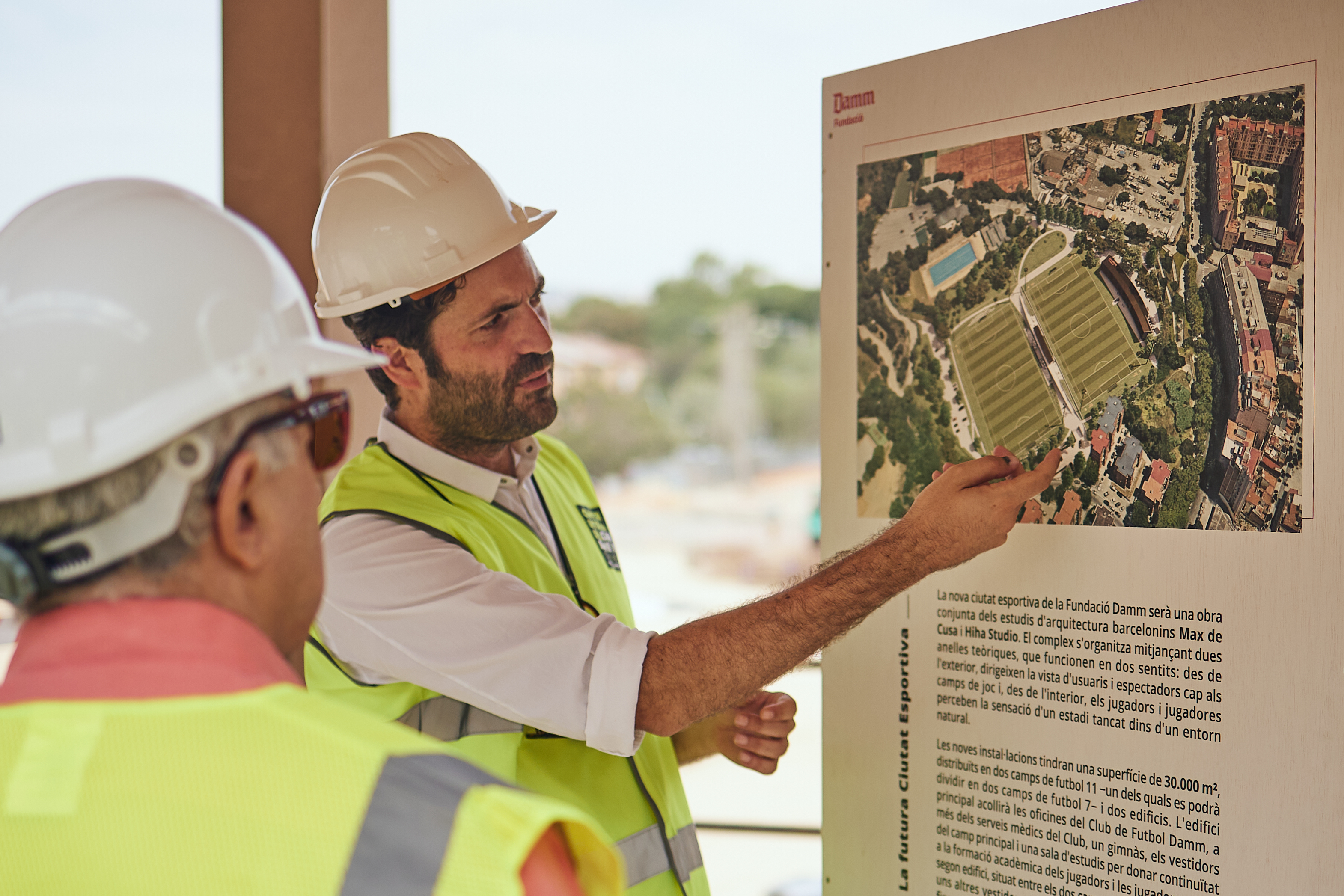 Alejandro Blanco, president del Comitè Olímpic Espanyol, visita la futura Ciutat Esportiva de la Fundació Damm