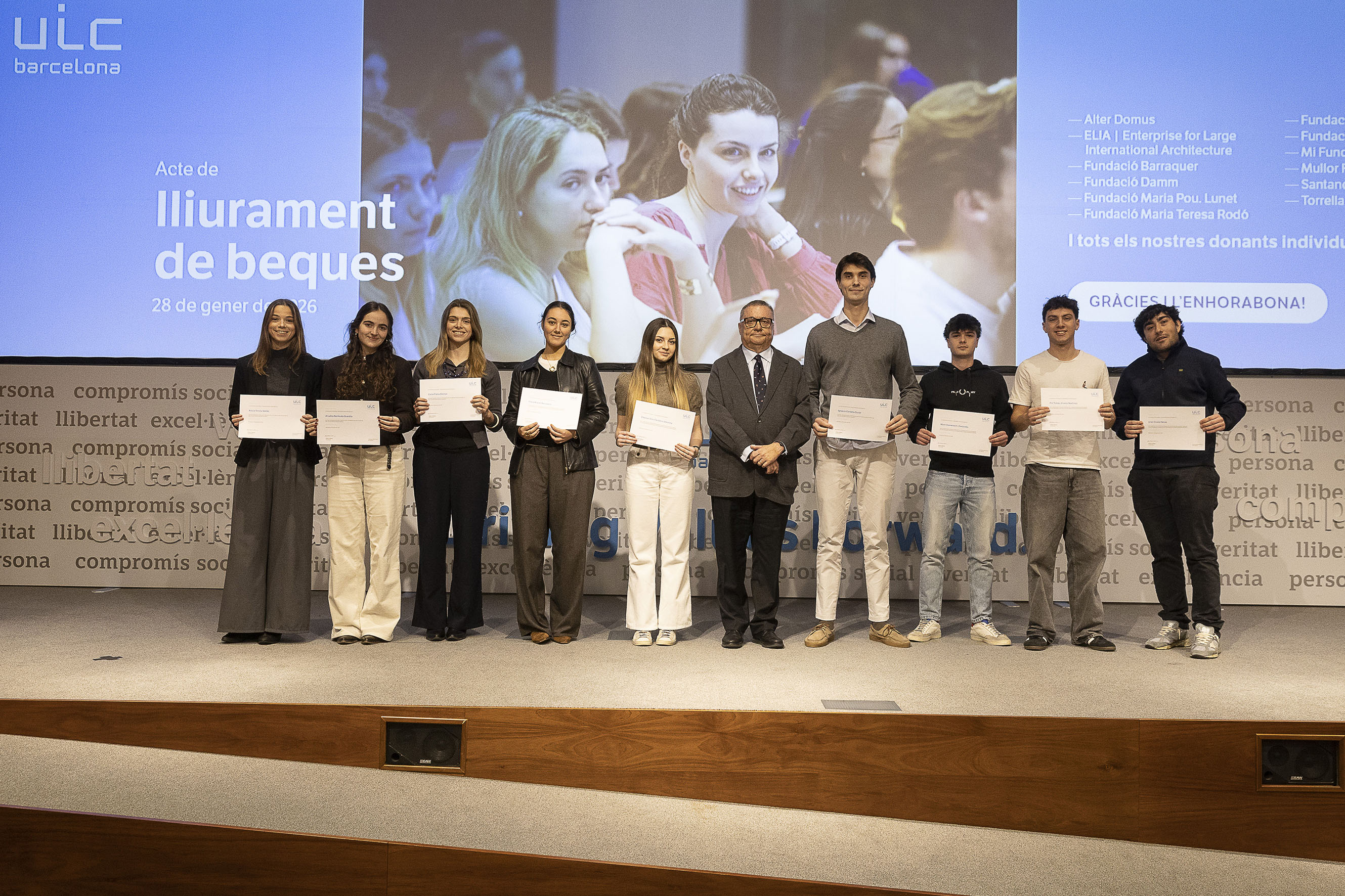 UIC Barcelona celebra l’acte de lliurament de beques del curs 2025-2026